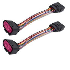 LIZAPUS 10 to 14 Pin Xenon HID Headlamp Headlight Connector Adapter Compatible with VW Tiguan Passat 1J0 973 737 1J0973835