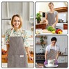 LECTNORE Stripe Bib Apron, Chefs Kitchen Aprons Adjustable Apron with