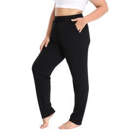 LIGHTBACK Women's Plus Size Joggers Pants Loose Comfy Sweatpants Casual Lounge Yoga Pants Drawstring with Pockets