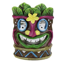 Northlight Smiling Floral Tiki Mask Tea Light Candle Holder - 4.5"