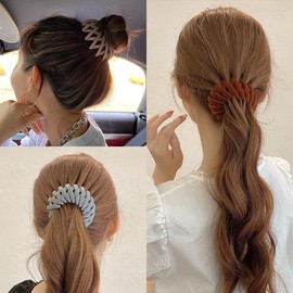 Bird Nest Magic Hair Clip,Lazy Birds Nest Plate Hairpin for Women and Girls Velvet Fabric,Anti-Skid Design,Compatible with Thin and Thick Hair
