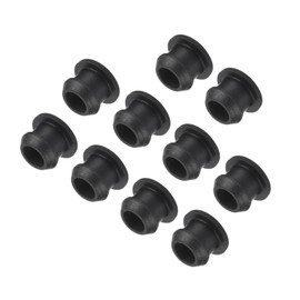 MECCANIXITY Silicone Snap in Locking Hole Plugs,Rubber Panel Seal Cover Flush Type Panel Round for Kitchen Rubber Bulkheads Waterproof Sealing Plugs 9.5mm/0.4 Inch Diameter Black,Pack of 10