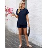 LOMON Womens 2 Piece Outfits High Waist Loungewear Shorts Set