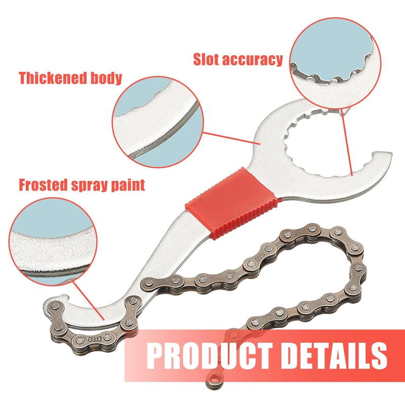 Chain Whip and Puller Set Bicycle Tool: 9 Pieces Bicycle