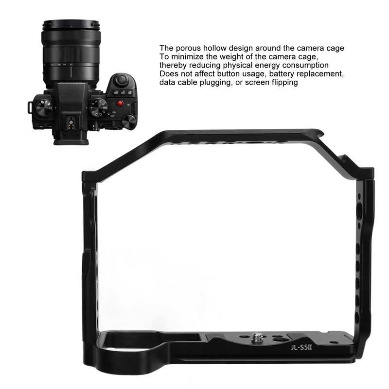 Aluminum Alloy Camera Cage for LUMIX S5II Extension Frame Stabilizer