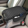 BystralX Center Console Cover Nappa Leather Armrest Cover Compatible with