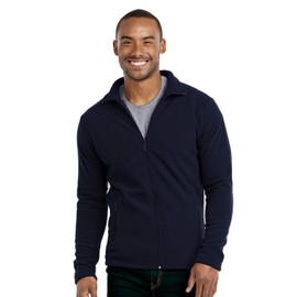 Men's Polar Fleece Zip Up Jacket (3XL, Navy)