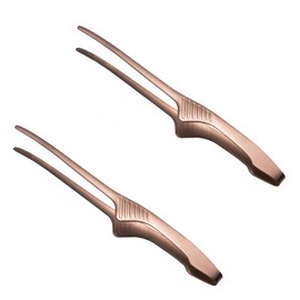 LLiKZio Yakiniku Tongs, Stainless Steel, For Camping, Barbecues, Condiments, Cooking, Fried Food, Pasta (Set of 2), 9.4 inches (24 cm), Floating Tip, Slim and Easy to Grab, Anti-Slip, Dishwasher Safe