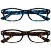 Die Lesebrille Unternehmen Blau & Braune Schildpatt Leser Wert 2er-Pack