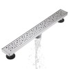 Sharp-tec 32 inch Linear Shower Drain, Brushed Rectangular Floor Drain,