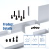 KOXXIAMOQ 600 Pieces M3 M4 M5 Cylinder Screws with Hex