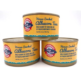 Fisherman's Kitchen Smoked Wild-Caught Albacore Tuna, 6 Ounce Can (3 Pack)