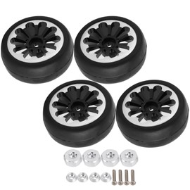 4Pcs Remote Control Car Soft Tire Metal Wheel Hub for WPL D12 RC Spare Parts with Adapter 63mm
