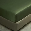 Bamboo Fitted Sheet 200 x 200 cm Green Olive Green