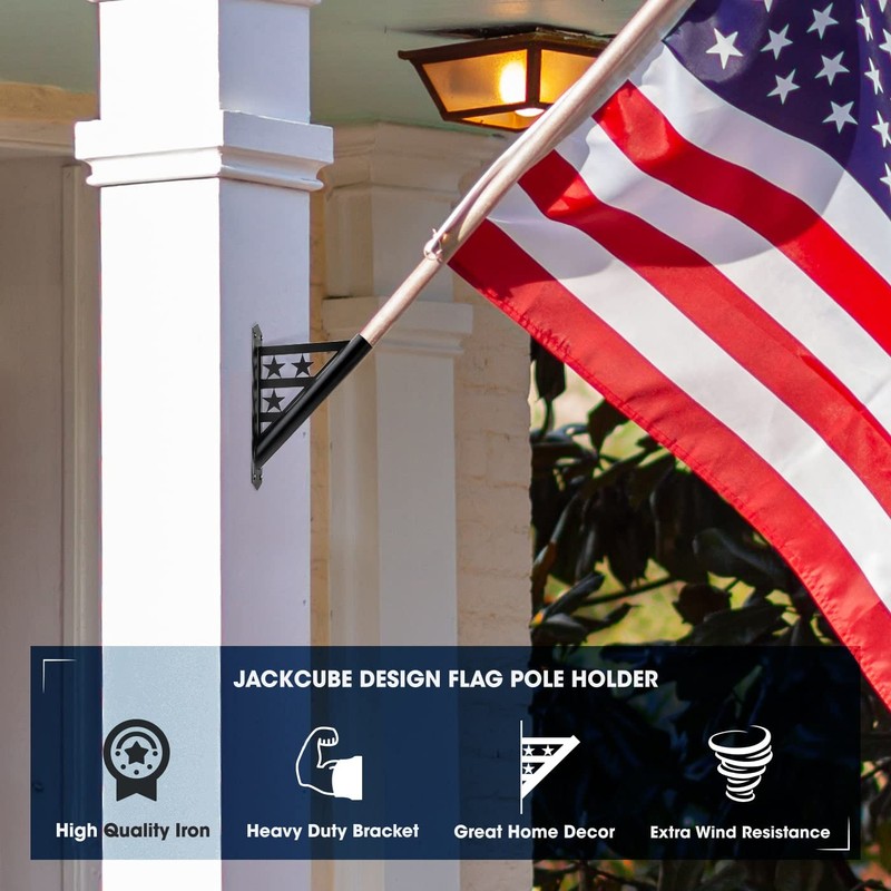 J JACKCUBE DESIGN Flag Pole Holder Heavy Duty Stainless Steel