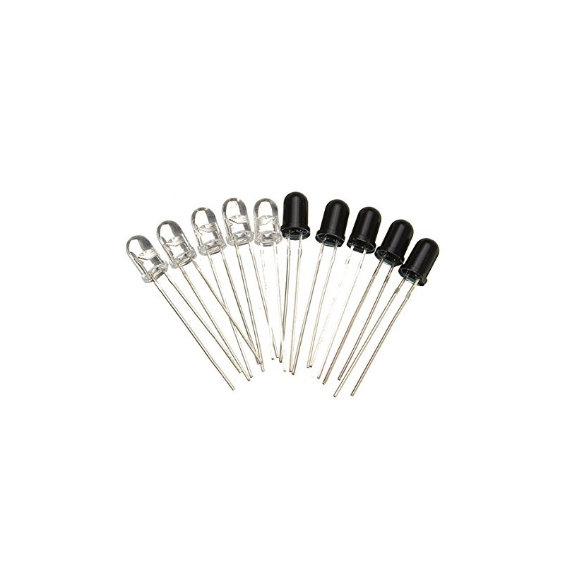 ExcLent 10 pieces 5 mm 940 Nm IR infrared diode