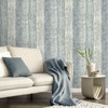 Full Roll - Rustic Wood Stripe Blue Wallpaper - Contemporary