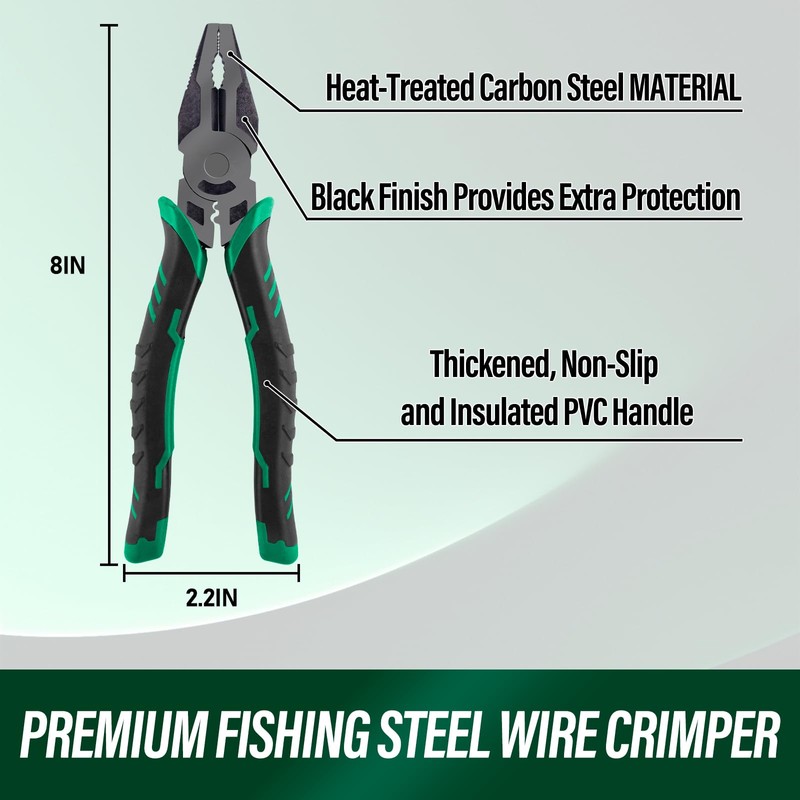 Alwonder Fishing Steel Wire Crimper Cutter Gripper Crimping Tool for