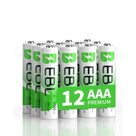 EBL Rechargeable AAA Batteries 1100mAh Ni-MH AAA Rechargeable Batteries 12 Pack