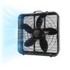 Comfort Zone Box Fan with Carry Handle, 20 inch, 3