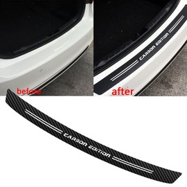 Xotic Tech Trunk Rear Bumper Protector Vinyl Decal Sticker, Hallow Carbon Fiber Pattern (Length 41.3”)