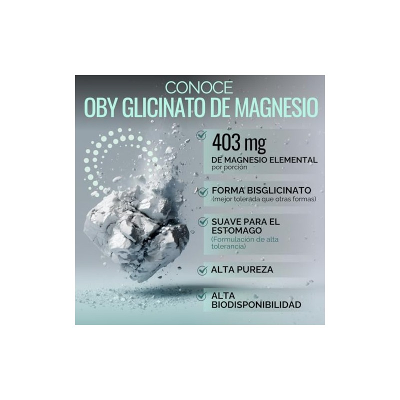 Oby Mineral Supplement Glicinato Magnesio 2920mg Porcin