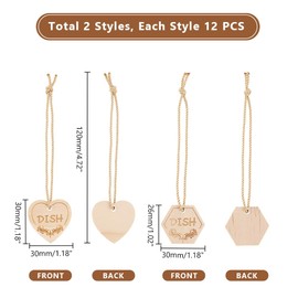 AHANDMAKER 24Pcs Lotion/Hand Soap Tags, Soap Dispenser Labels, Hand & Dish Soap Bottle Labels Dispenser, Dish Tags Hanging Tags for Kitchen Bathroom Organization