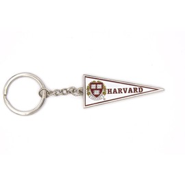 Harvard Pennant Key Chain White