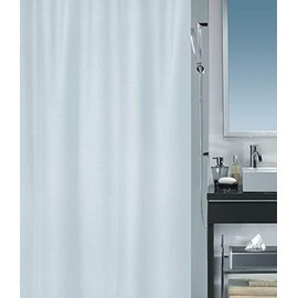 Spirella Primo Bioactive Collection, Textile Shower Curtain, 180 x 200, 100% Polyester, White