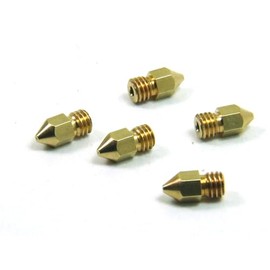 POPESQ® #A4902 3D Printer Nozzle 0.6 mm MK8 1.75 mm Brass Pack of 5