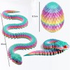 FOLANDO 3D Printed Snake in Egg, Rainbow 3D Snake Eggs