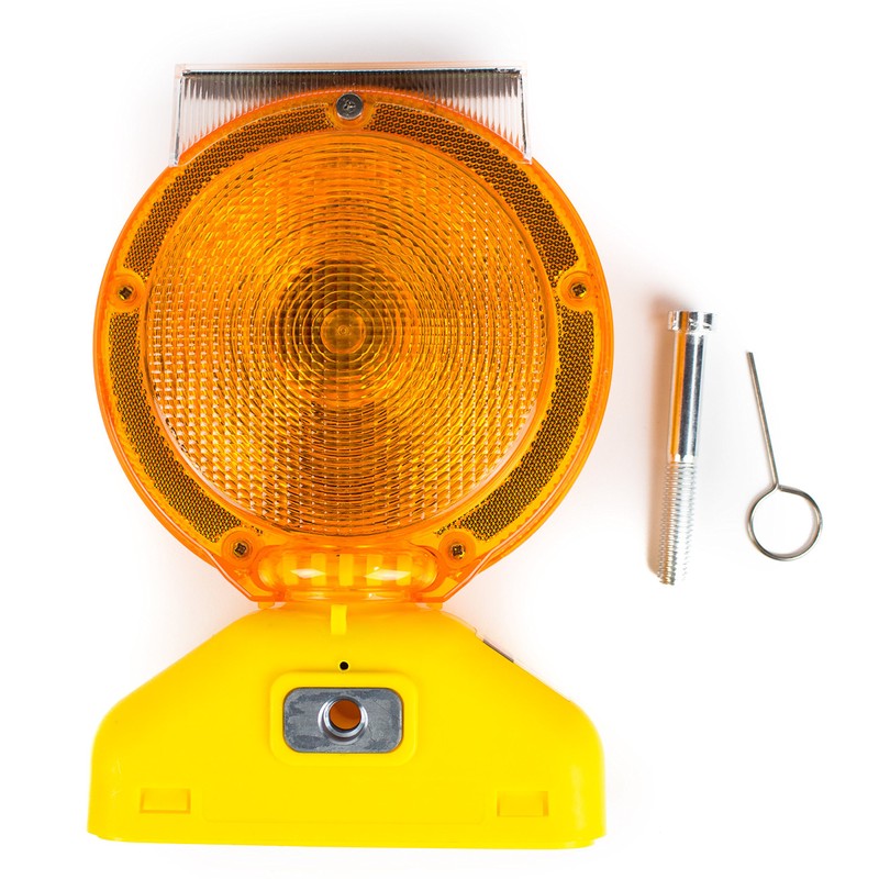 (One Ea) RK Safety BLIGHT-ST Solar Rechargeable Barricade Amber LED