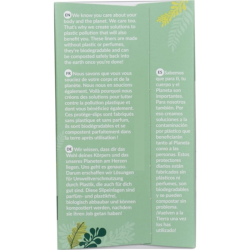 Organic & Natural Panty Liners,Normal Natracare 18 Liners Box