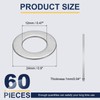 sourcing map M12 Flat Washer for Screw, 60Pcs Metal Washers
