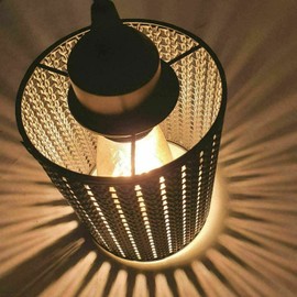 LEDSone Vintage Cage Metal Lamp Shade - Industrial Metal Cage Light DIY Ceiling Pendant Lights for Dining Room Bedroom Loft Hallway (Black)