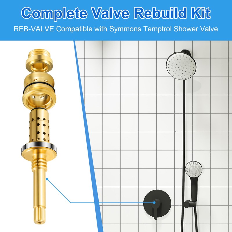 2 Set REB-Valve Rebuild Kit Replacement for Symmons Temptrol Shower