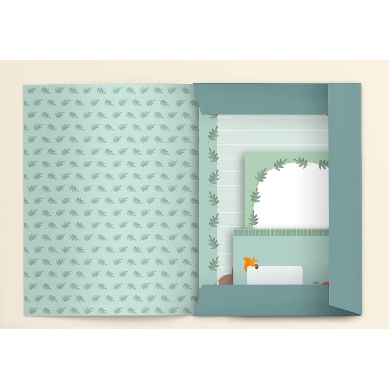 dabelino® Kids Stationery Set: Forest Animals (Fox, Squirrel) - A5