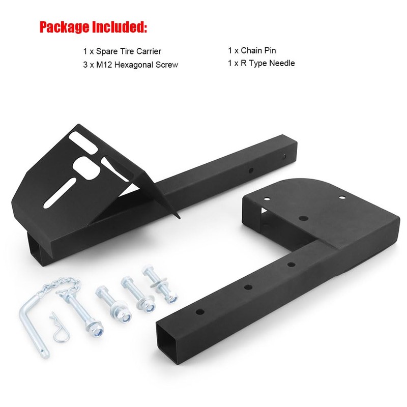 Multi Functional Foldable Trailer Hitch Spare Tire Carrier Adjustable Hitch