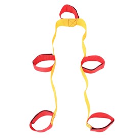 2 Pieces Legged Race Bands, 3/5/8 Person Woven Cloth Team Fastening Band Race Training Props Strap Team Games (5 People) Children's Toy for Outdoor Use