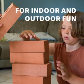 Bluecaps 2-Piece Foam Builder's Brick Set For Kids - Build Imagination, Skills & Strength Through Indoor/Outdoor Play…