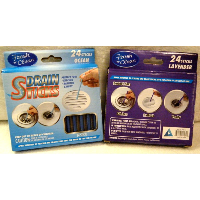 Fresh -n- Clean Drain Sticks 2/24 Pk Keeps Drains &