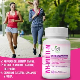 Multivitamnico Premium para Mujer WH-Multi-M con Colgeno Hidrolizado Widl Health 60 Cpsulas                                                           