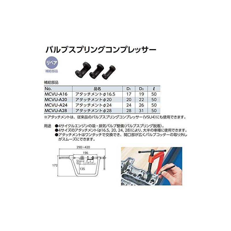 KTC (ke-te-si-) barubusupuringukonpuressa- Attachment mcvu – A24