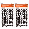 Seal, Number, Waterproof, Black, Stylish, Stickers, 2 Pieces, Waterproof, Post