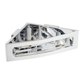 WENKO Turbo-Loc Bralia Corner Shelf Bathroom Shelf Fixing No Drilling Required Plastic 35 x 8.5 x 20 cm Chrome