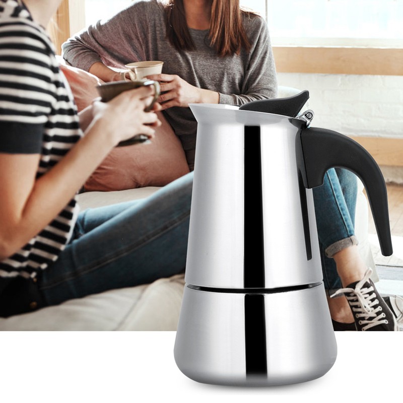 Portable Stainless Steel Coffee Pot Moka Espresso Maker Mocha Pot