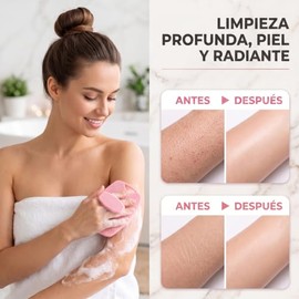 Cepillo de Silicona para Cuerpo 4 Pcs, Cepillo Corporal para Masaje Limpiador y Exfoliante, Cepillo Exfoliante Corporal Cerdas Suaves para Limpiar y M