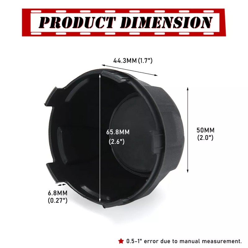 Slaction 4Pcs Black Wheel Center Hub Cap For 11065-1341 Kawasaki