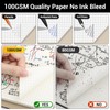 Yarotm Leather Notebook A4 - Ring Binder Squared Paper Notebook
