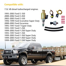 7.3 Injector Pressure Regulator IPR Valve with Injection Control Pressure ICP Sensor & Pigtail | Fit for Ford F250 F350 F450 F550 Super Duty E350 E450 E550 Econoline Excursion | OE# F81Z9C968AA